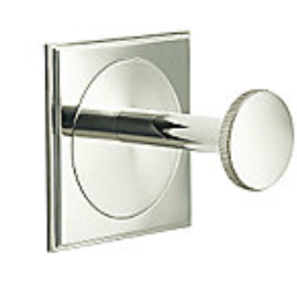 Polished Chrome Wall Hook - Modern Square Backplate